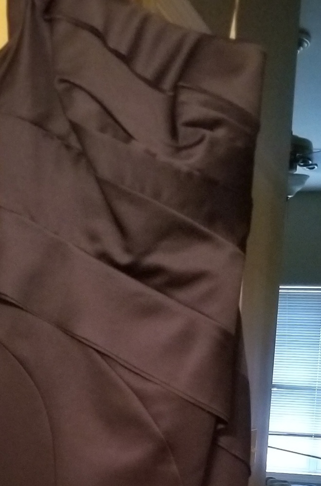 White by Vera Wang navy evening gown